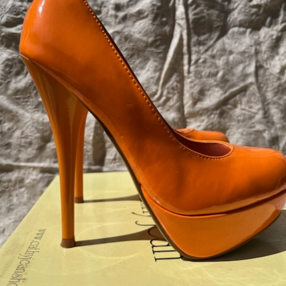 Cathy Jean Orange Heels